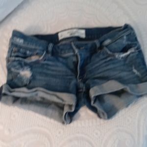Abercrombie Jean shorts sz 0 factory distressed